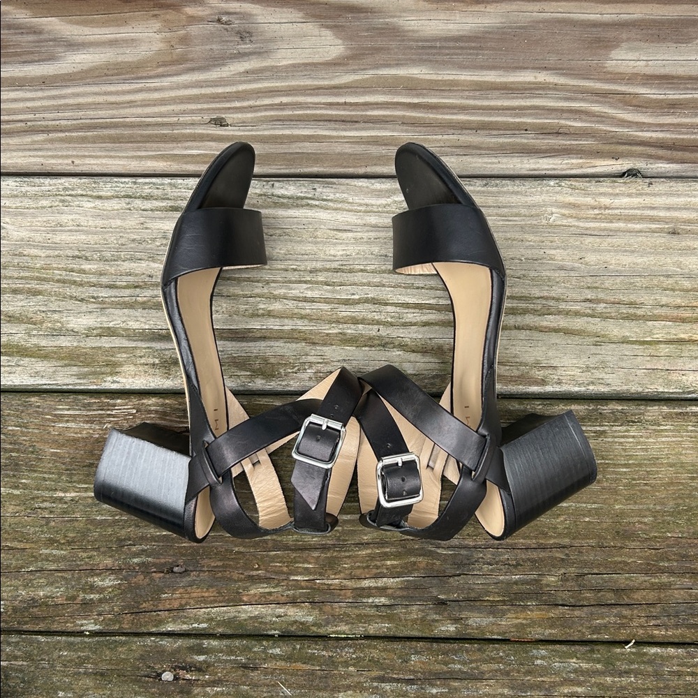 M. Gemi Atturno Black Block Heel Sandal 38/7.5 - Picture 11 of 13